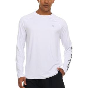 imageChampion Rash Guard for Men Long Sleeve Mens Swim Shirt for Fishing Hiking UPF 50 SPF Sun UV Protection Quick DryWhite