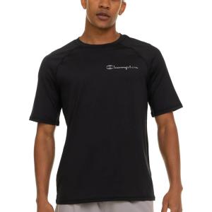 imageChampion Rash Guard for Men Short Sleeve Mens Swim Shirt Sun Shirt UPF 50 UV Protection SPF Quick Drying RashguardBlack