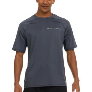 imageChampion Rash Guard for Men Short Sleeve Mens Swim Shirt Sun Shirt UPF 50 UV Protection SPF Quick Drying RashguardDark Grey