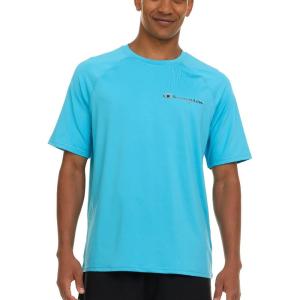 imageChampion Rash Guard for Men Short Sleeve Mens Swim Shirt Sun Shirt UPF 50 UV Protection SPF Quick Drying RashguardLight Blue