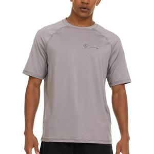 imageChampion Rash Guard for Men Short Sleeve Mens Swim Shirt Sun Shirt UPF 50 UV Protection SPF Quick Drying RashguardLight Grey