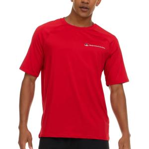 imageChampion Rash Guard for Men Short Sleeve Mens Swim Shirt Sun Shirt UPF 50 UV Protection SPF Quick Drying RashguardRed