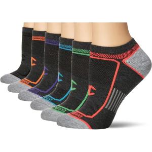 imageChampion Womens 6Pack Low Cut Athletic Socks with MoistureWicking Breathable Stretch Size 59Black Assortment
