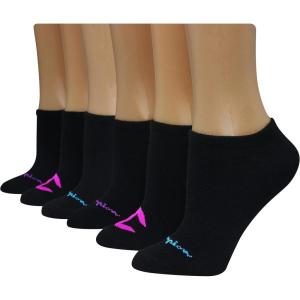 imageChampion Womens 6Pack Low Cut Athletic Socks with MoistureWicking Breathable Stretch Size 59Black Color Cs