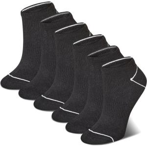 imageChampion Womens 6Pack Low Cut Athletic Socks with MoistureWicking Breathable Stretch Size 59Black Heel Toe