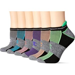 imageChampion Womens 6Pack Low Cut Athletic Socks with MoistureWicking Breathable Stretch Size 59GreyPink Assorted