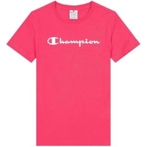 imageChampion Womens Classic Short Sleeve Graphic TShirt Standard Fit Script LogoHotpink