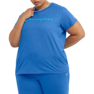 imageChampion Womens Classic Short Sleeve Graphic TShirt Standard Fit Script LogoOdyssey Script