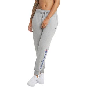 imageChampion Womens Fleece Joggers Standard Fit Midweight Script ampamp C Logo Available in Regular and PlusOxford Gray  Classic Script Logo