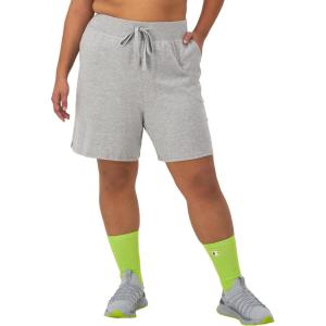 imageChampion Womens Shorts Jersey Shorts Soft Lightweight Comfortable Shorts for Women 5quot Plus Size AvailableOxford Gray