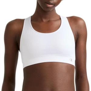 imageChampion Womens Sports Bra Infinity Racerback Moderate Support Seamless Sports Bra for WomenWhite