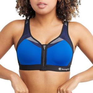 imageChampion Womens Sports Bra Motion Control Zip Highimpact Sports Bra Wirefree Bra for WomenSurf the Web