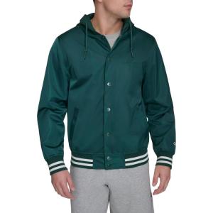 imageChampion mens Champion Mens Lightweight Varsity Jacket With Jersey HoodRain Forest