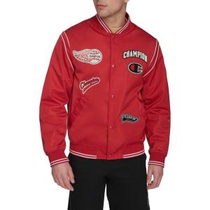 imageChampion mens Patch Varsity Bomber JacketChili Pepper