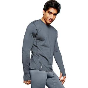 imageDuofold Mens Mid Weight Fleece Lined Thermal ShirtStormy Night