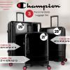 imageChampion 3Piece Luggage Set  21 25 29 Hardshell Suitcases with 8 Spinner Wheels  Expandable CarryOn ampamp Checked Luggage  Durable ABS Material  Airline Approved  With TSA Lock  TawnyBlack