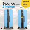 imageChampion 3Piece Luggage Set  21 25 29 Hardshell Suitcases with 8 Spinner Wheels  Expandable CarryOn ampamp Checked Luggage  Durable ABS Material  Travel Bags  Airline Approved  ChiveCender Blue