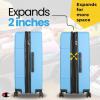 imageChampion 3Piece Luggage Set  21 25 29 Hardshell Suitcases with 8 Spinner Wheels  Expandable CarryOn ampamp Checked Luggage  Durable ABS Material  Travel Bags  Airline Approved  ChiveCender Blue