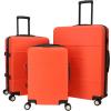 imageChampion 3Piece Luggage Set  21 25 29 Hardshell Suitcases with 8 Spinner Wheels  Expandable CarryOn ampamp Checked Luggage  Durable ABS Material  Travel Bags for Men ampamp Women  Mandarin RedMandarin Red