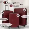 imageChampion 3Piece Luggage Set  21 25 29 Hardshell Suitcases with 8 Spinner Wheels  Expandable CarryOn ampamp Checked Luggage  Durable ABS Material  Travel Bags for Men ampamp Women  Mandarin RedTawny Port
