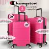 imageChampion 3Piece Luggage Set  21 25 29 Hardshell Suitcases with 8 Spinner Wheels  Expandable CarryOn ampamp Checked Luggage  Durable ABS Material  Travel Bags  Airline Approved  ChiveVery Berry