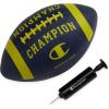 imageChampion Blitz Football AllWeather Football Enhanced Grip Durable Rubber Cover and Molded Laces for Outdoor Sports ampamp Training Includes 6 Ball PumpMedieval BlueEvening Primrose