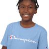 imageChampion Boys Boys Tee Shirt Short Sleeve Logo TShirt for KidsSignature Dutch Blue