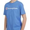 imageChampion Boys Boys Tee Shirt Short Sleeve Logo TShirt for KidsSignature Retro Blue