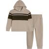 imageChampion Boys Jogger Set Fleece Hoodie and Sweatpants TracksuitSand Khaki