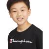 imageChampion Boys Sweatshirt for Kids Pullover Fleece Crewneck SweaterSignature Dark Black