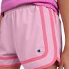 imageChampion Girls Heritage Foldover Mesh Running Basketball Short 275 Inch InseamBlackbright Pink