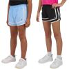 imageChampion Girls Heritage Foldover Mesh Running Basketball Short 275 Inch InseamBlackdutch Blue