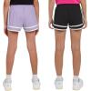imageChampion Girls Heritage Foldover Mesh Running Basketball Short 275 Inch InseamBlackpastel Lilac