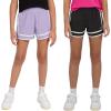 imageChampion Girls Heritage Foldover Mesh Running Basketball Short 275 Inch InseamBlackpastel Lilac