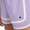 imageChampion Girls Heritage Foldover Mesh Running Basketball Short 275 Inch InseamBlackpastel Lilac