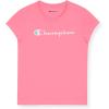 imageChampion Girls Tee Shirt for Kids Short Sleeve TShirt Girls TopsBright Pinkgray Heather