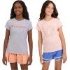 imageChampion Girls Tee Shirt for Kids Short Sleeve TShirt Girls TopsPink Mistgrey Heather