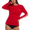 imageChampion Rash Guard for Women Womens Rash Guard Long Sleeve Shirts Rashguard Swim Shirt Women UPF 50 SPF ampamp UV ProtectionRed