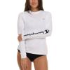 imageChampion Rash Guard for Women Womens Rash Guard Long Sleeve Shirts Rashguard Swim Shirt Women UPF 50 SPF ampamp UV ProtectionWhite