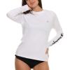 imageChampion Rash Guard for Women Womens Rash Guard Long Sleeve Shirts Rashguard Swim Shirt Women UPF 50 SPF ampamp UV ProtectionWhite