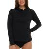 imageChampion Rash Guard for Women with Hood Long Sleeve Hoodie Swim Shirts for Women Quick Dry UPF 50 SPF Sun ampamp UV ProtectionBlack