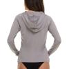 imageChampion Rash Guard for Women with Hood Long Sleeve Hoodie Swim Shirts for Women Quick Dry UPF 50 SPF Sun ampamp UV ProtectionGrey