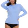 imageChampion Rash Guard for Women with Hood Long Sleeve Hoodie Swim Shirts for Women Quick Dry UPF 50 SPF Sun ampamp UV ProtectionLight Blue