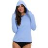 imageChampion Rash Guard for Women with Hood Long Sleeve Hoodie Swim Shirts for Women Quick Dry UPF 50 SPF Sun ampamp UV ProtectionLight Blue