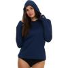 imageChampion Rash Guard for Women with Hood Long Sleeve Hoodie Swim Shirts for Women Quick Dry UPF 50 SPF Sun ampamp UV ProtectionNavy