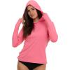 imageChampion Rash Guard for Women with Hood Long Sleeve Hoodie Swim Shirts for Women Quick Dry UPF 50 SPF Sun ampamp UV ProtectionPink