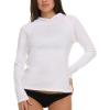 imageChampion Rash Guard for Women with Hood Long Sleeve Hoodie Swim Shirts for Women Quick Dry UPF 50 SPF Sun ampamp UV ProtectionWhite