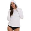 imageChampion Rash Guard for Women with Hood Long Sleeve Hoodie Swim Shirts for Women Quick Dry UPF 50 SPF Sun ampamp UV ProtectionWhite