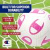 imageChampion Youth ampamp Adult Soccer Ball  Paneled Design Enhanced Control Durable Cover ampamp Butyl Bladder for Indoor ampamp Outdoor Training Sizes 3 4 5 Includes 6quot PumpWhiteOptic Pink