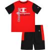 imageChampion Boys Shorts Sets 2 Piece Tee Shirt and Athletic Shorts for KidsCrimsonblack